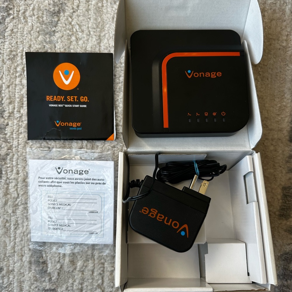 Vonage VDV23-VC Digital Phone Service Adapter Box Router DSL Dual Voice VOIP